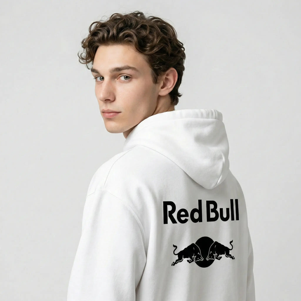 Black White Racing Unisex 2 Sides Hoodie