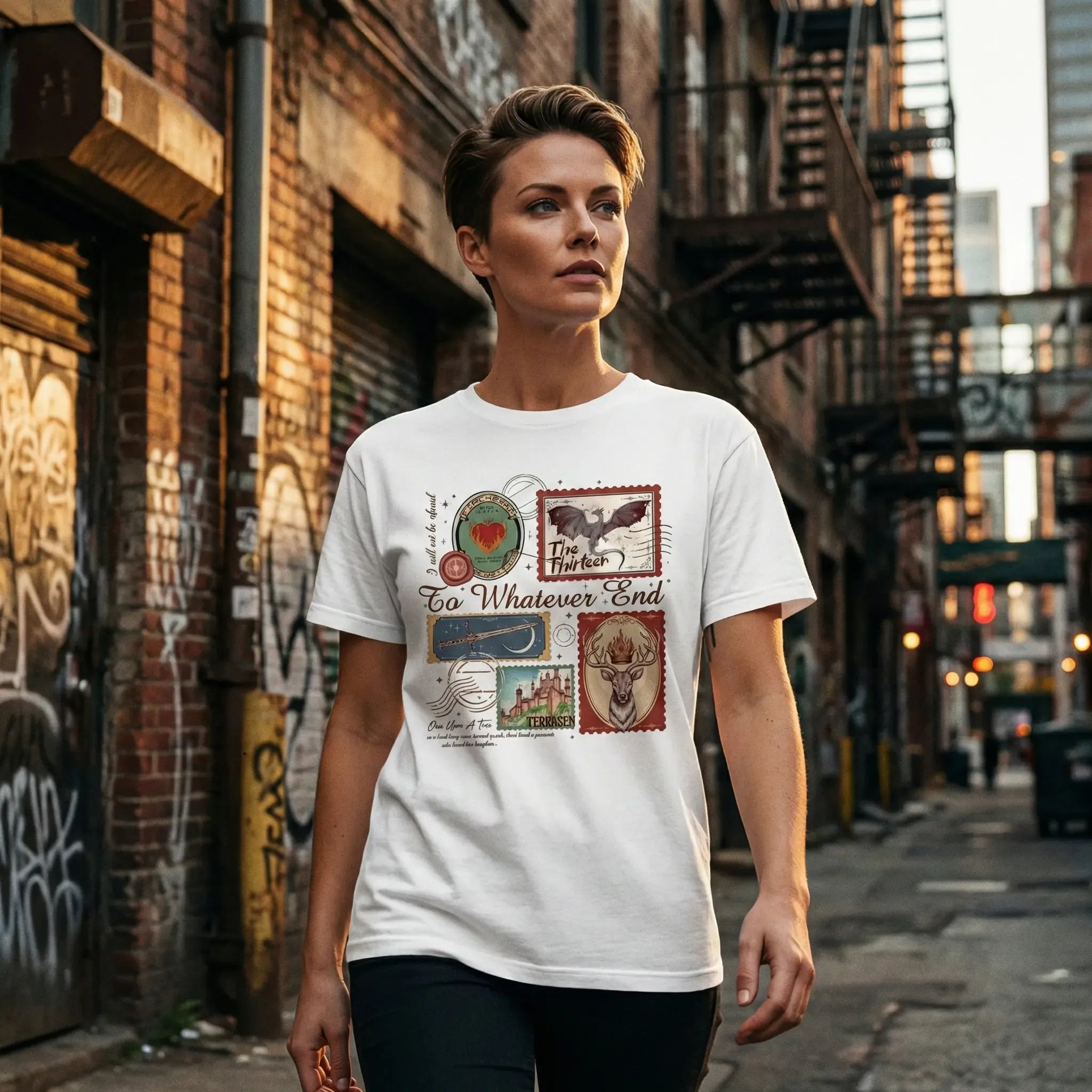 Throne of Glass Vintage Tee – Terrasen Book Stamp Shirt