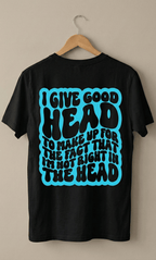 funny shirt not right in the head humor retro wavy lettering sarcasm short sleeve