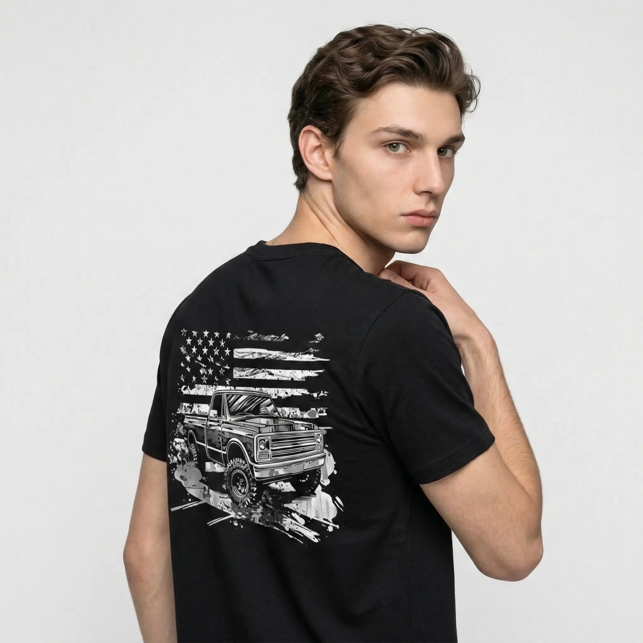 American Flag Chevy Truck Tee/Sweatshirt/Hoodie