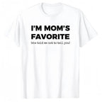 Lustiges Baumwoll-T-Shirt „Mamas Lieblingssohn/Tochter – Ich bin Mamas Lieblingssohn/Tochter“ – Golfgeschenk für Damen und Herren, Sommerkleidung 