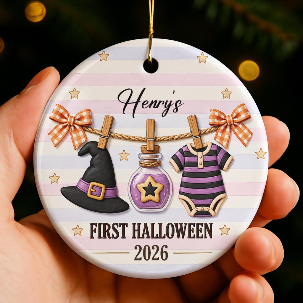 First Halloween, Ceramic Ornament, Gift For New Parents and Baby - 3