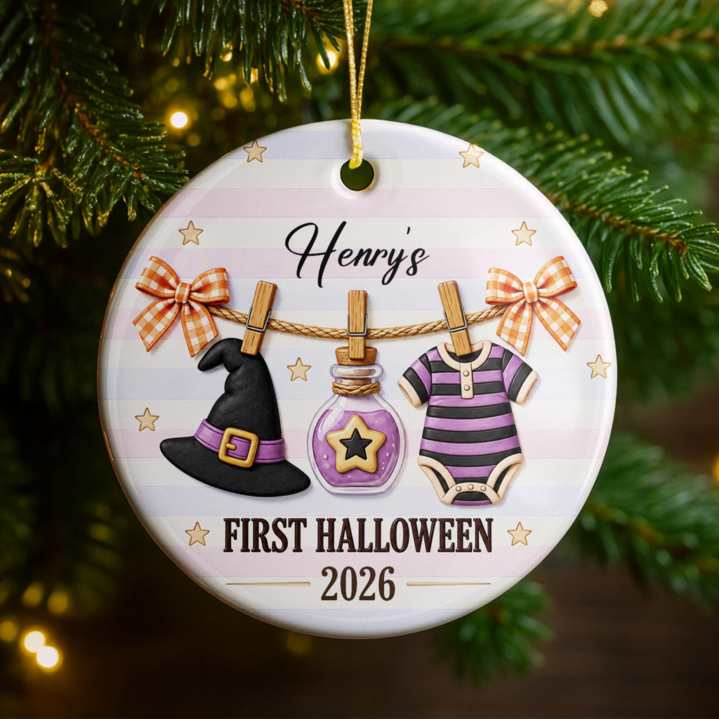 First Halloween, Ceramic Ornament, Gift For New Parents and Baby - 6