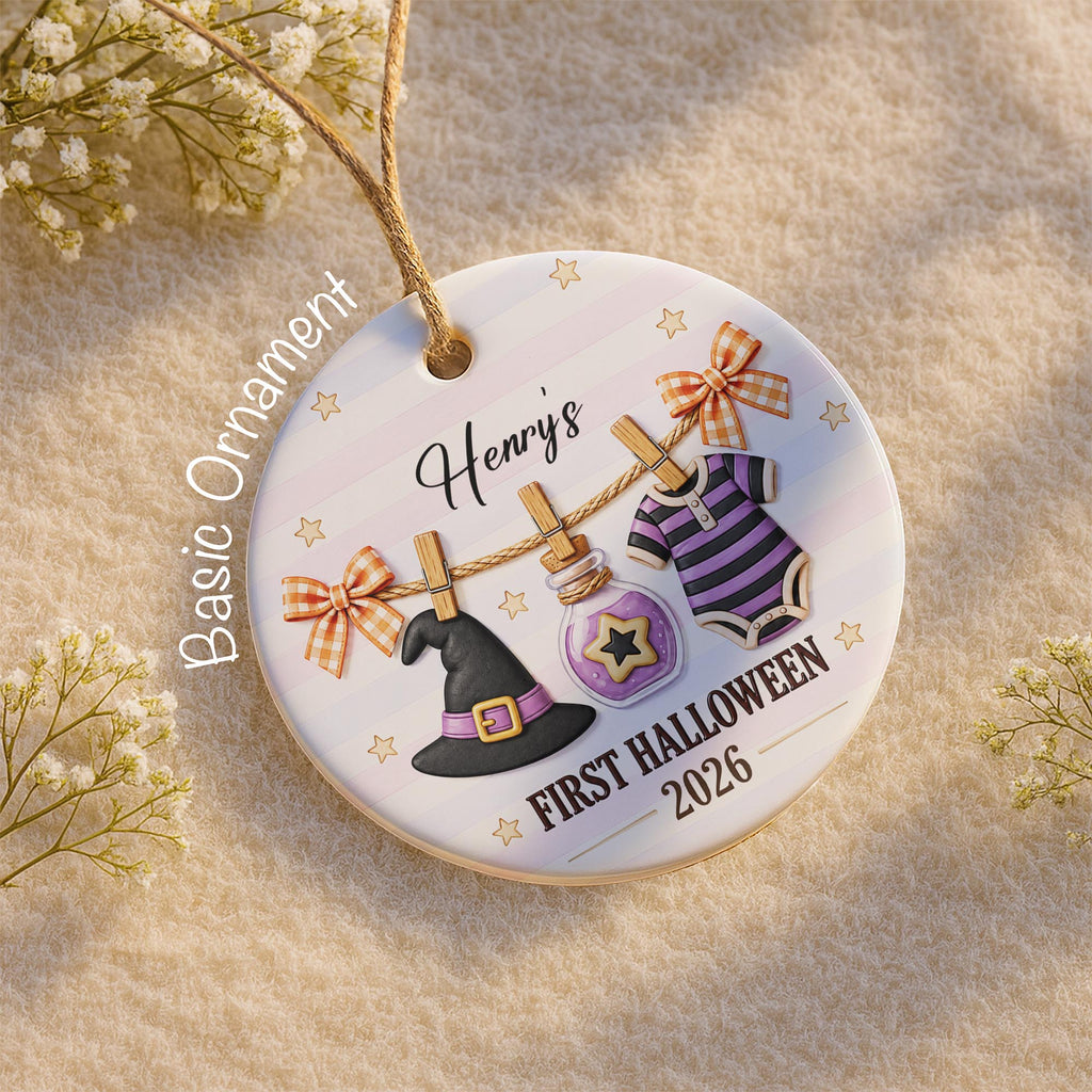 First Halloween, Ceramic Ornament, Gift For New Parents and Baby - 8