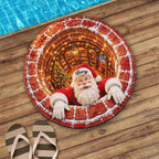 Santa Claus Coming To Town, Personalized Doormat, Christmas Home Gift - 1