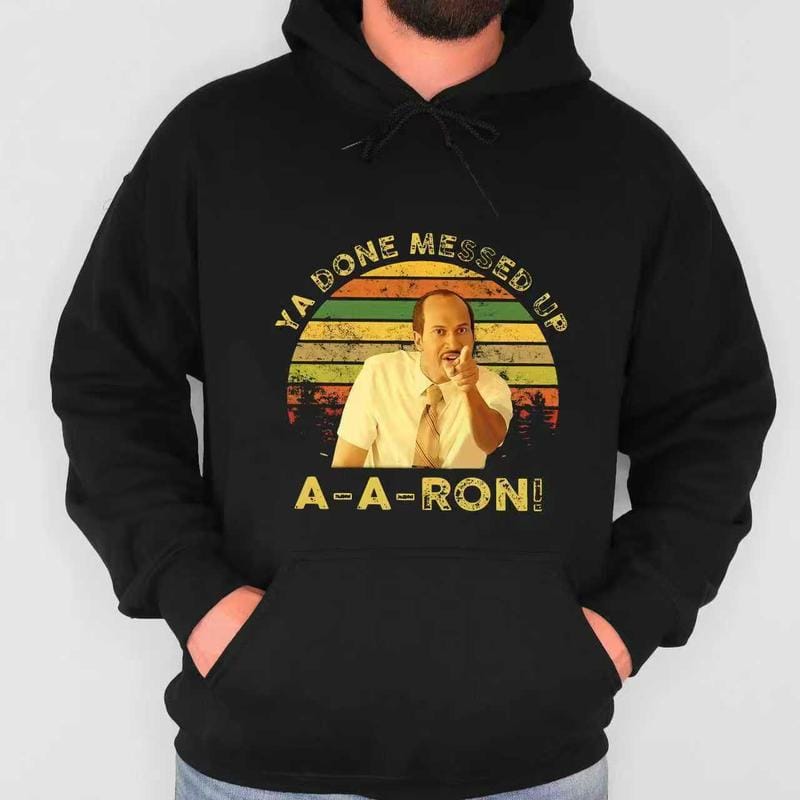 Key &amp; Peele T-Shirt, „Du hast's verbockt, Aaron“-Vintage-T-Shirt, Unisex-T-Shirt mit Spruch, Retro-Sonnenuntergangsdesign 