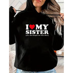 Ich liebe meine Schwester – Ja, sie hat mir dieses Shirt gekauft – Unisex-T-Shirt für Männer und Frauen, Trend-Shirt, virales Shirt, Ich-liebe-Shirt, Ich-höre-Shirt 