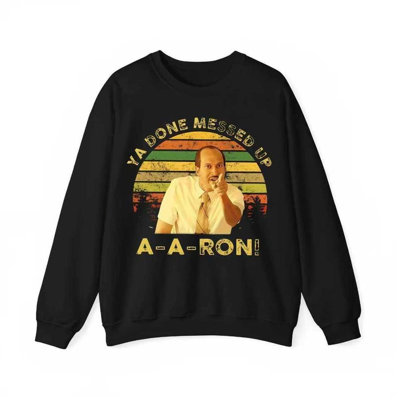 Key &amp; Peele T-Shirt, „Du hast's verbockt, Aaron“-Vintage-T-Shirt, Unisex-T-Shirt mit Spruch, Retro-Sonnenuntergangsdesign 