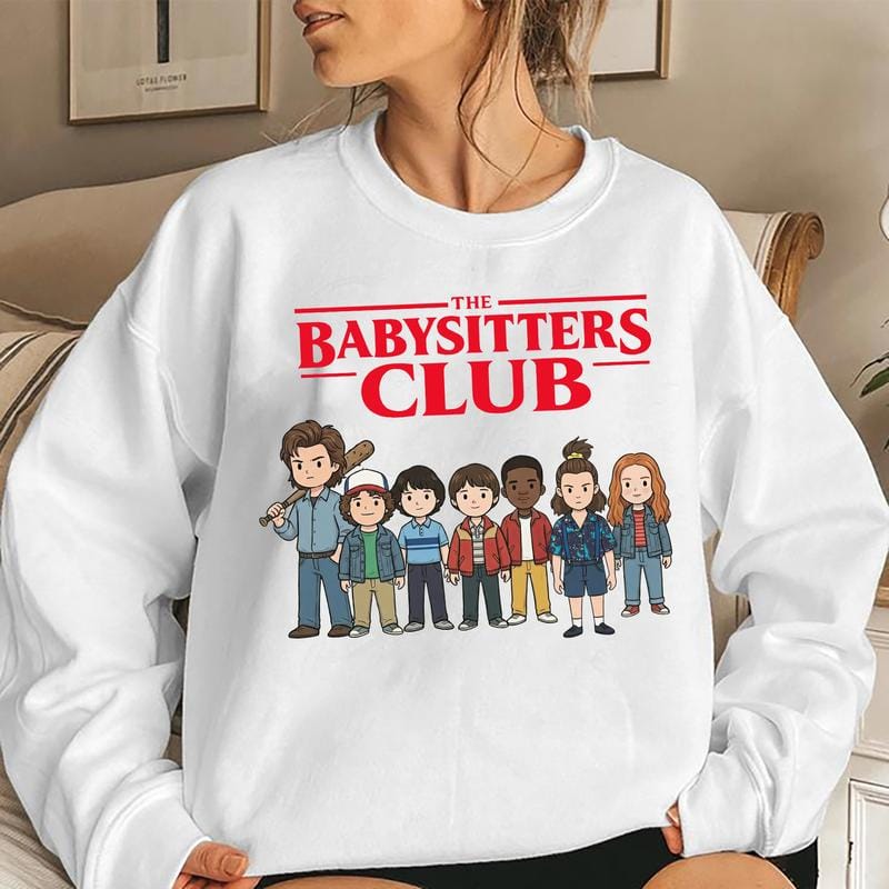 Retro Steve Babysitter Club Shirt, Vintage Hawkins Graphic Tee, Steve Harrington Shirt for Fan, Funny Fandom Sweater Hoodie