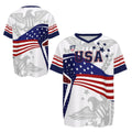️V-Neck USA Bald Eagle Graphic Soccer Jersey, 2026 USA Fans Jersey, Gift for Soccer Fans, America Soccer Jersey for Player