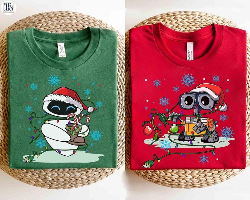 Weihnachtsbeleuchtung inspiriert von Zeichentrickfiguren: Passende T-Shirts, Sweatshirts und Hoodies 