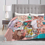 Golden Years Cartoon GG Decke – Warme Kuscheldecke für Wohnzimmer, Büro und Reisen – Vielseitige Geschenkdecke mit Cartoon-Print für alle Jahreszeiten – Halloween-Deko, Weihnachtsgeschenk, Geburtstagsgeschenk – Flanellmaterial – Besonderes Design