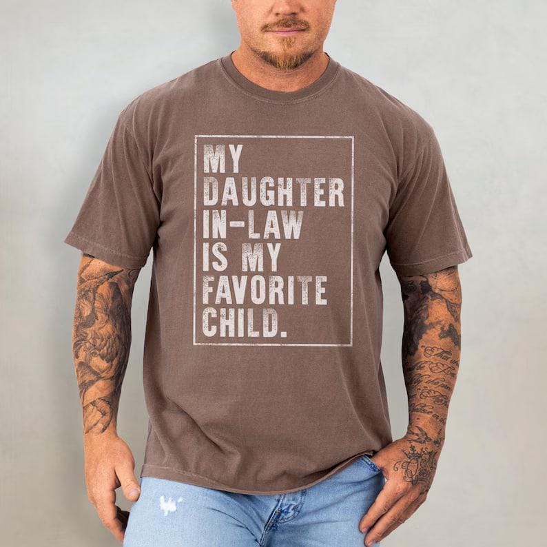 Daughter-in-Law Shirt, Comfort Colors Dad Tee, Funny Father-in-Law Gift, Perfect Father’s Day Present from Daughter-in-Law, Wedding or Special Occasion Gift