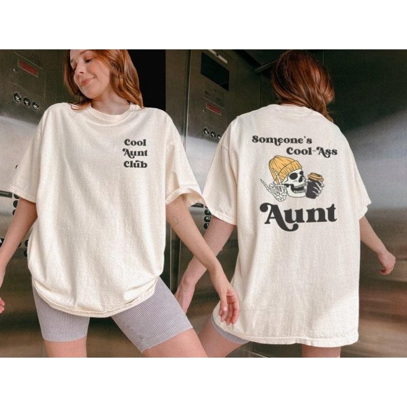 Jemand ist eine coole Tante – Vorder- und Rückseite-Shirt 