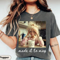 Comfort Colors Last Day of School Teacher Doll Face Meme Shirt, Funny End of Year Graphic Tee, “Made It to May” Summer Break T-Shirt for Teachers