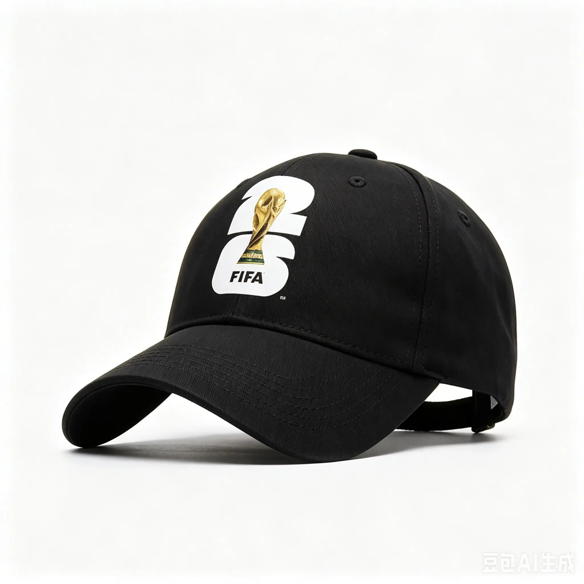 FIFA Commemorative Edition 2026 World Cup Trophy Silhouette Hat in White Green Black Collectible Fan Gear, Baseball Cap,victory cap,casual team cap