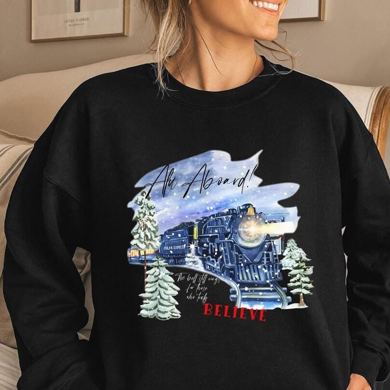 Polar Express Sweatshirt-Hoodies, Polar Express Believe Film-Shirt, Retro-Weihnachtsfilm-T-Shirt der 90er Jahre 