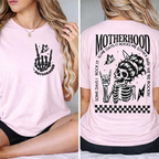 \"Motherhood: Sometimes I Rock It, Sometimes It Rocks Me\" shirt – a perfect unisex cotton tee or sweatshirt for moms, great for Mother's Day!