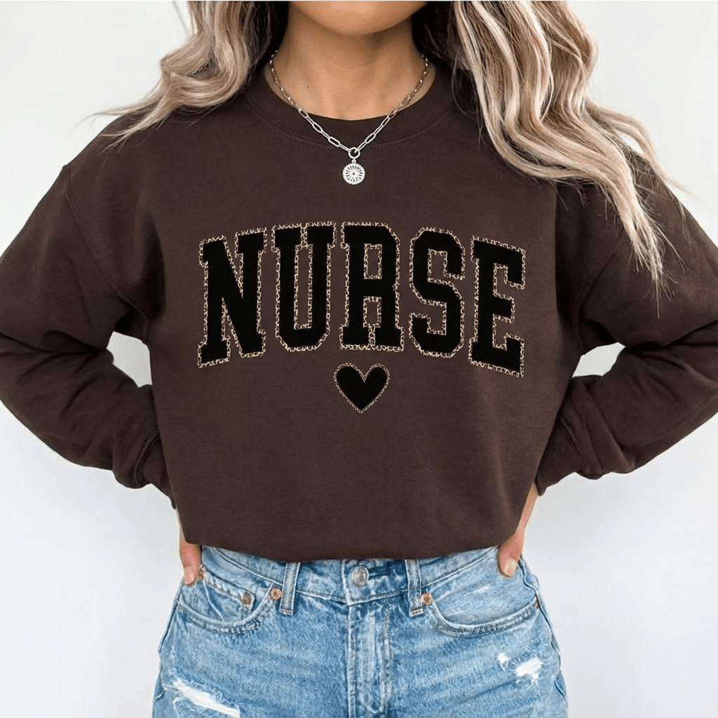 Nurse Sweatshirt, Leopard Nurse Shirt, RN Sweatshirt, Nurse Sweater, Nurse Graduation Gift