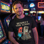 Lustiges Retro-Gamer-T-Shirt mit Grafik, 100 % weiche Baumwolle, Vintage-Konsolen-Design, Old-School-Gaming-Fan, einzigartiges Humor-Design für Männer und Frauen 