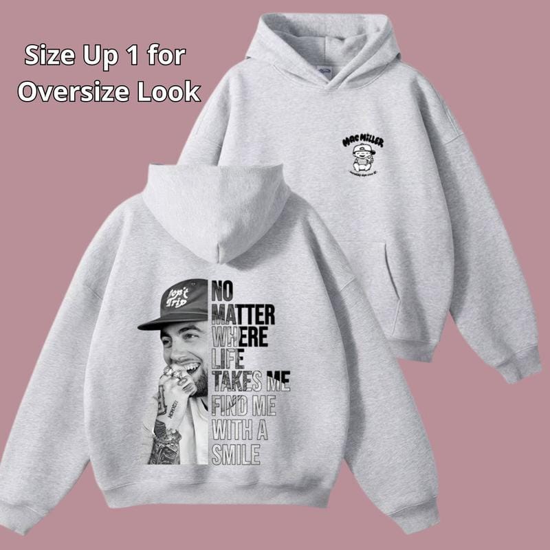 Mac Miller Tiny Desk Concert Hoodie – Vintage Hip-Hop-Sweatshirt, Streetwear-Pullover, Unisex-Musik-Shirt mit Grafikprint, beidseitig bedruckt, Geschenkidee für Fans 