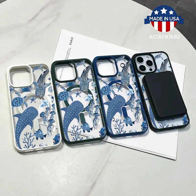 Cute Whale Shark MagSafe Case – Aesthetic Slim Shockproof TPU Cover for iPhone 17 Pro Max