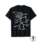Humorous Chronic Pain Awareness T Shirt for Summer Casual Wear Round Neck Short Sleeve Machine Washable Everyday Top