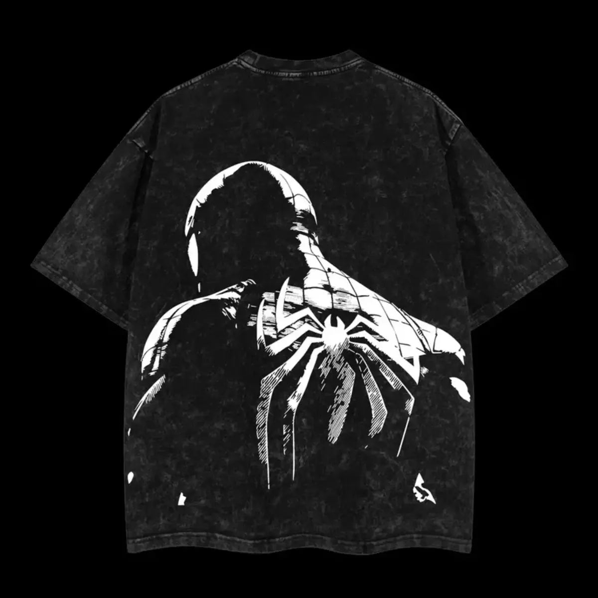 Spider Black Web Hero Washed Colors T-Shirt, Spider Graphic Tee, Vintage Y2K Spider Streetwear Shirt