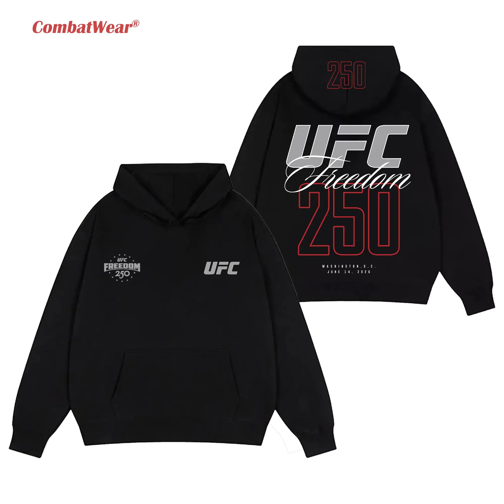 UFC Freedom 250 Vintage Graphic T-Shirt - Patriotic MMA Football Shirt for June 14 2026 Fans