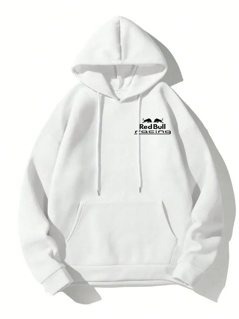 Black White Racing Unisex 2 Sides Hoodie