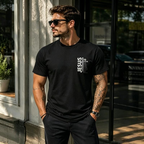 Men's Pure Cotton Short-Sleeve Graphic T-Shirt - Jesus and The Cross Print, Casual Loose Relaxed Fit, Classic Crew-Neck, Breathable Fabric, Streetwear Unisex Piece for Spring Summer Wear, Outdoor Fun