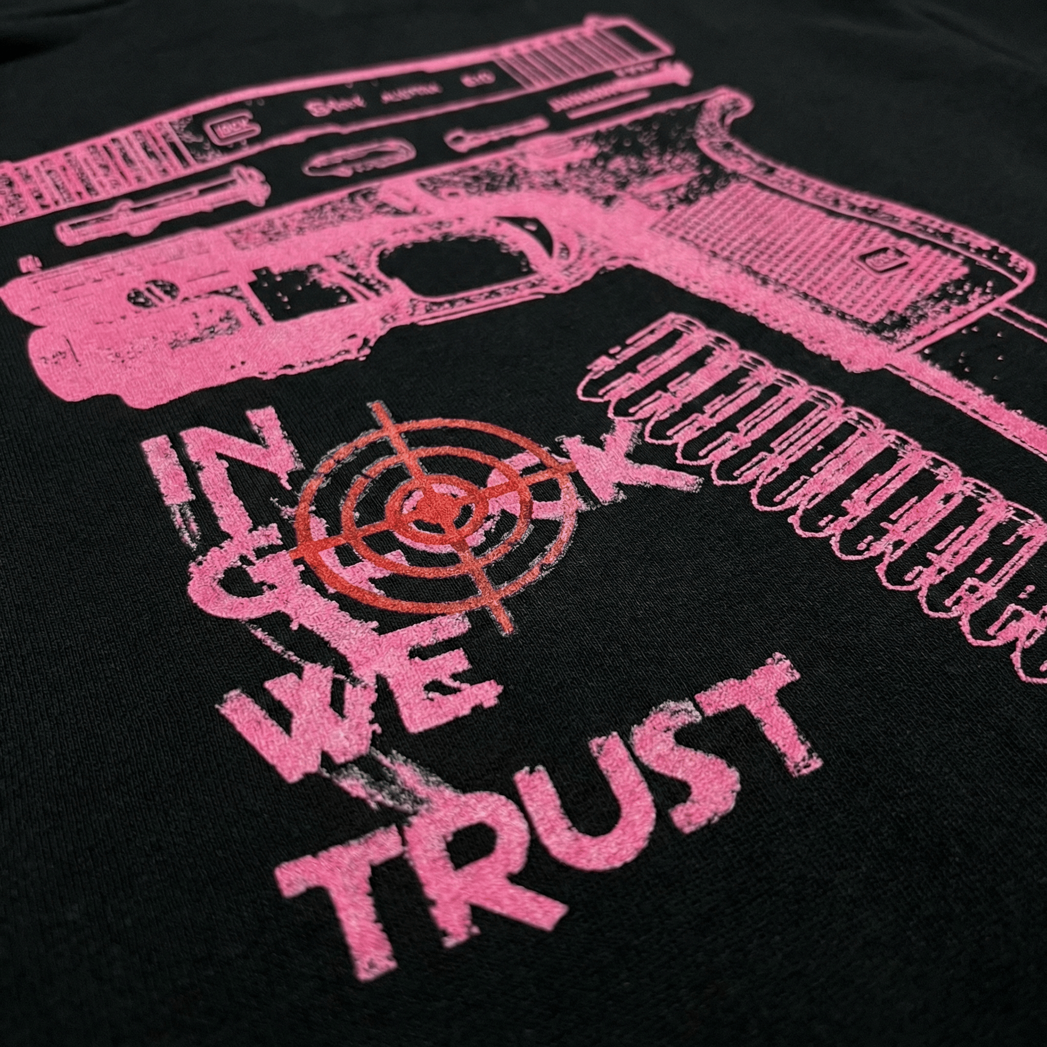 Unisex "In Glock We Trust" Multicolor Graphic Hoodie