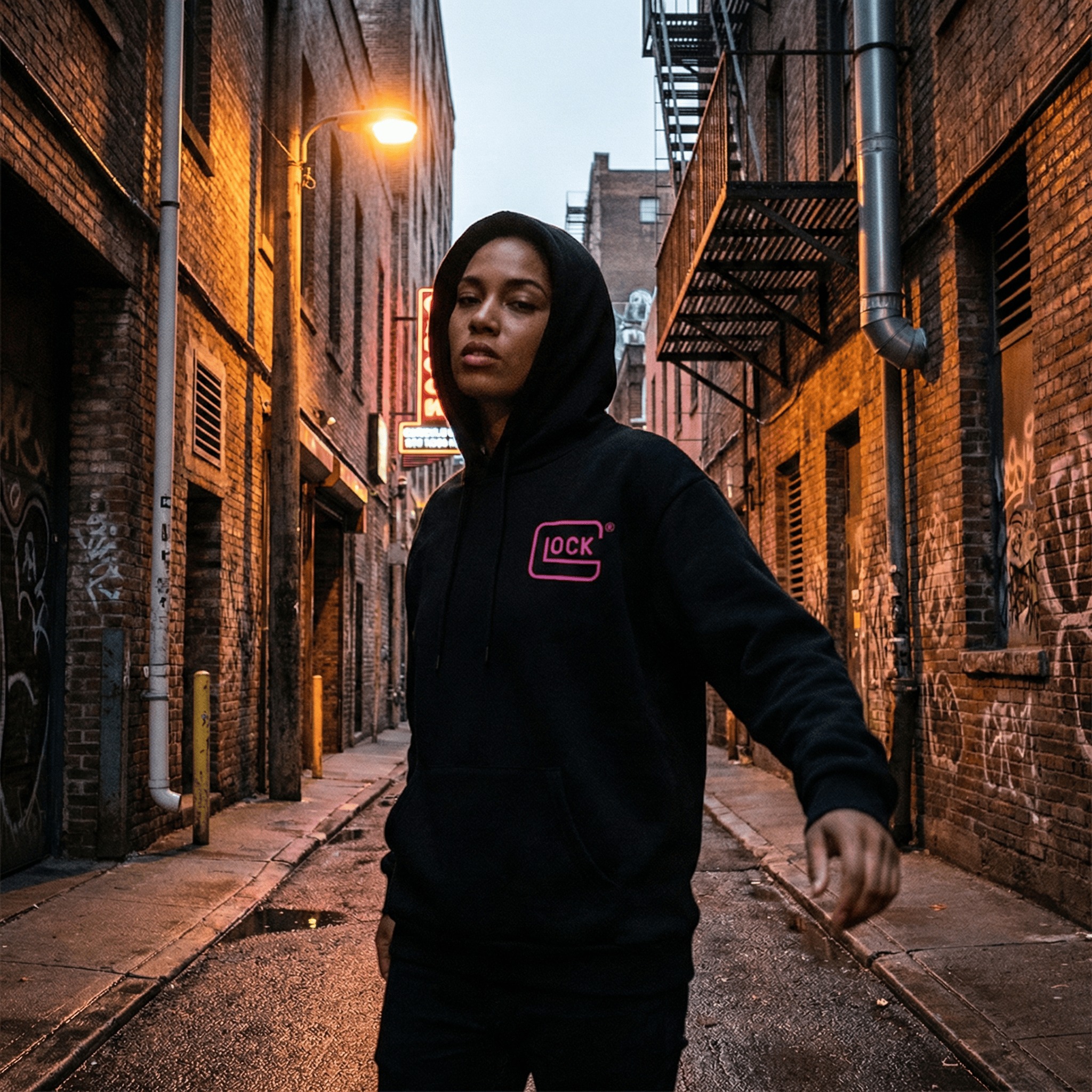 Unisex "In Glock We Trust" Multicolor Graphic Hoodie