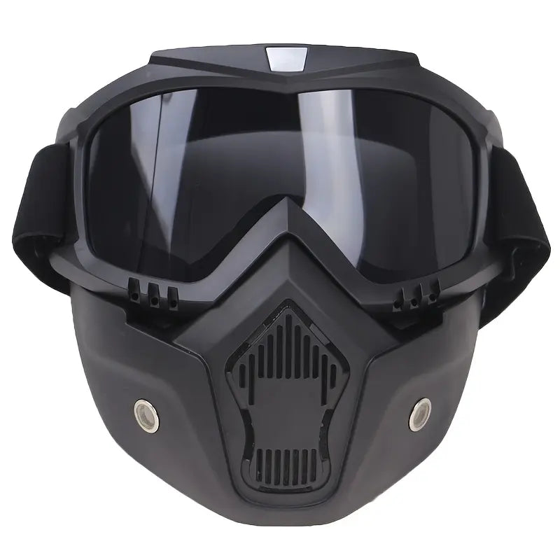 Anti-fog HD Lens Full Face Goggle Detachable Adjustable Ski Mask Comfort Sponge Pad Plastic Material