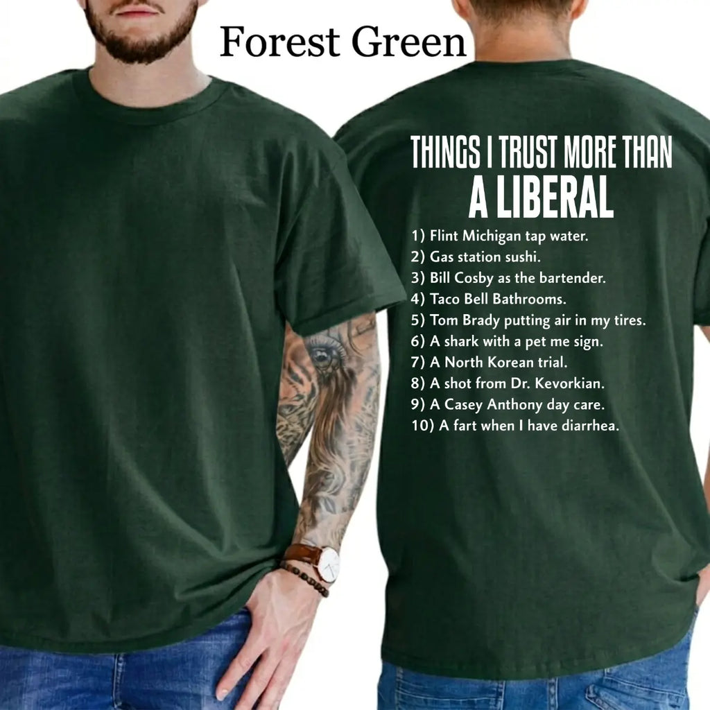 Funny Political Graphic Tee Patriot Conservative Casual Short Sleeve T-shirt Men Gift