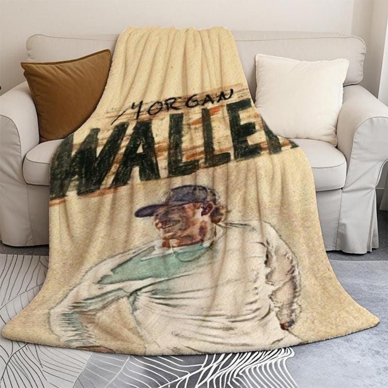1 Stück Wallen Singer Flanelldecke mit Print – Weiches Polyester, leicht und tragbar, ideal für Sofa und Bett, Geschenk für Fans zu jeder Jahreszeit, moderner Stil, verschiedene Farben, Fanartikel | Promi-Motiv | Weiche Textur, Bettdecke 