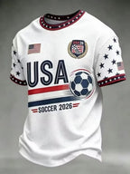USA 2026 Soccer Fan Jersey - Men's Patriotic Summer Tee