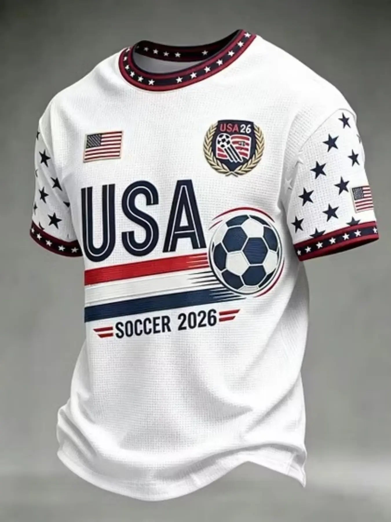 USA 2026 Soccer Fan Jersey - Men's Patriotic Summer Tee