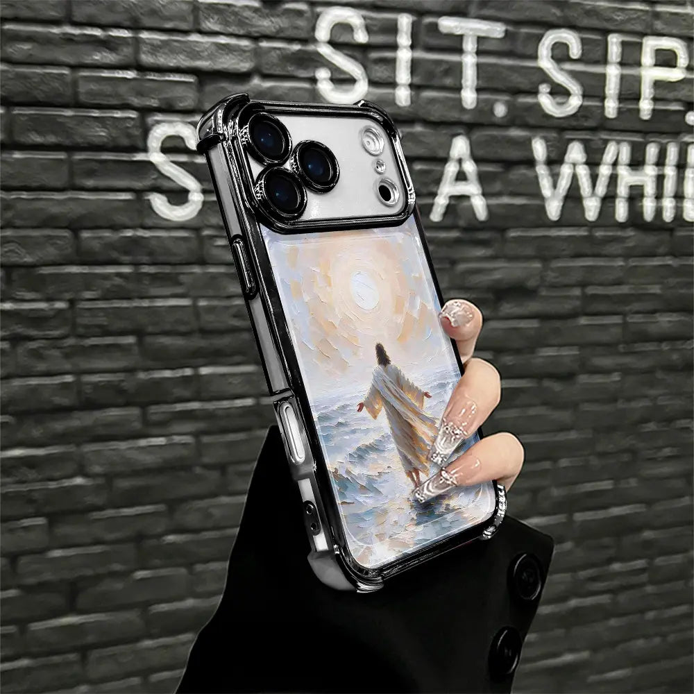 "God's Plan" Jesus Walking on Water Phone Case - Shockproof Camera Protection Cover