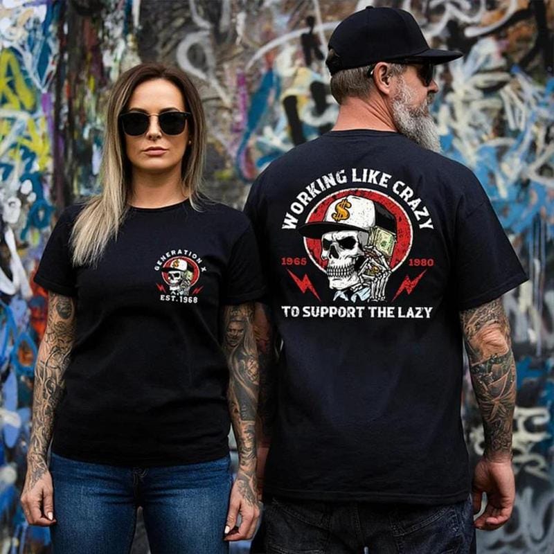 Ein „Ich arbeite wie verrückt“-Shirt 