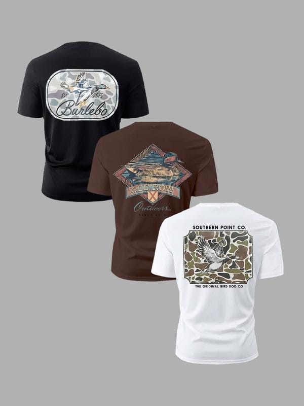 Trendy Round Neck Short Sleeve Three-Pack Fitted, Comfortable Breathable Design, Perfect for Summer Daily Wear, Sportswear Casual Fashion Essential