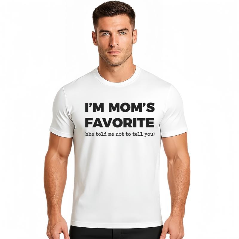 Lustiges T-Shirt „Mamas Lieblingssohn/Tochter – Ich bin Mamas Lieblingssohn/Tochter“ – Golfgeschenk für Männer und Frauen, Sommerkleidung 