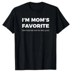 Lustiges Baumwoll-T-Shirt „Mamas Lieblingssohn/Tochter – Ich bin Mamas Lieblingssohn/Tochter“ – Golfgeschenk für Damen und Herren, Sommerkleidung 
