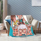 Golden Years Cartoon GG Decke – Warme Kuscheldecke für Wohnzimmer, Büro und Reisen – Vielseitige Geschenkdecke mit Cartoon-Print für alle Jahreszeiten – Halloween-Deko, Weihnachtsgeschenk, Geburtstagsgeschenk – Flanellmaterial – Besonderes Design