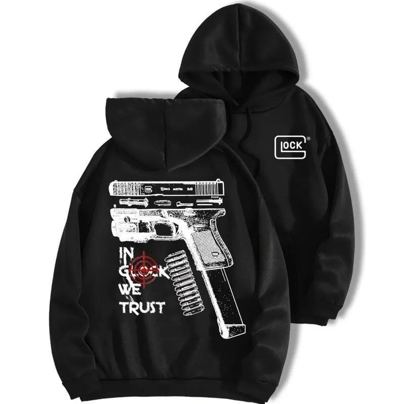 Unisex "In Glock We Trust" Multicolor Graphic Hoodie