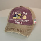 US 250th Anniversary Embroidered Baseball Cap, UPF 50+ Sun Protection Commemorative Hat