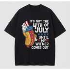 4th of July Funny Wiener T-shirt Partying Grilling Fourth Humor Gift Shirt hot dog bbq Mens offensive Tee Shirt