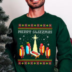 Fröhliche Glizzmas-Weihnachtspullover-Shirt – Lustiges, hässliches Glizzy-Weihnachtspullover-Shirt als Geschenk 