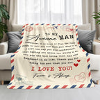 Valentines Day Gifts for Him Her - I Love You More Super Soft Fleece Throw Blanket