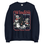 „Vom Fenster bis zur Wand“-Shirt, Lustiges Waschbär-Weihnachtsshirt, „Vom Fenster bis zur Wand“-Shirt 